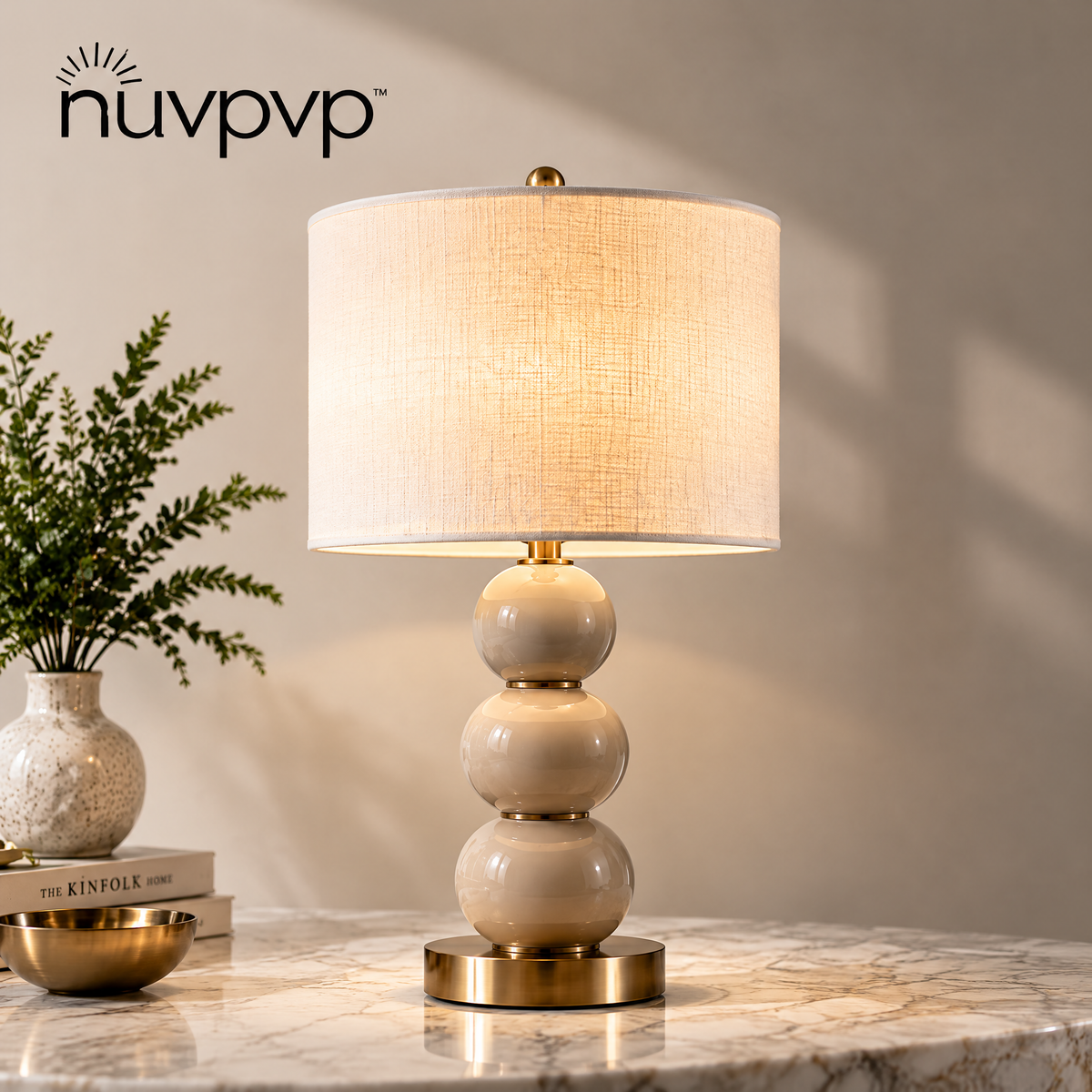 nuvpvp™ Orb Stack Ceramic Table Lamp